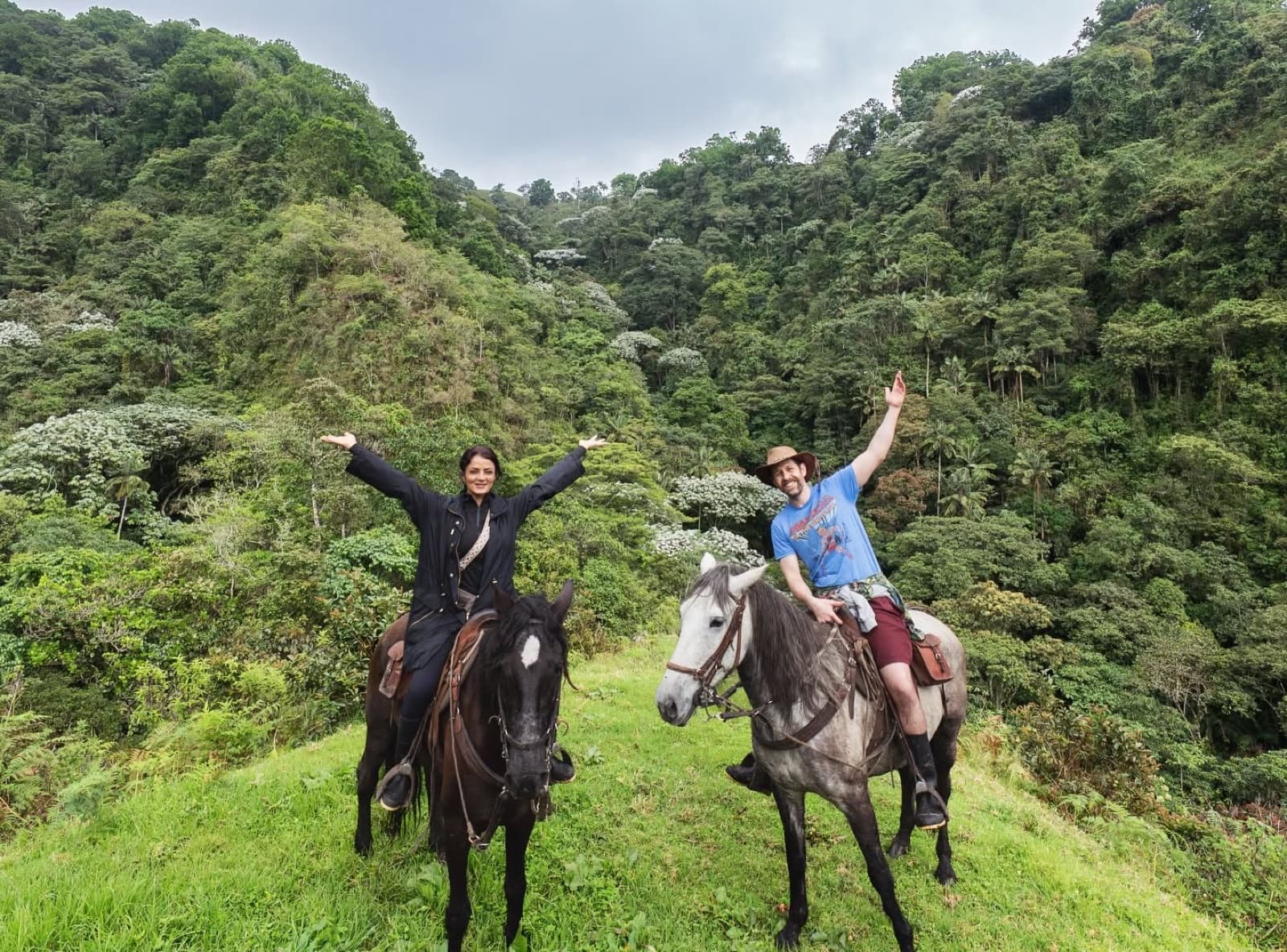Golnesa GG Gharachedaghi on a horseback excursion in the Colombian mountains