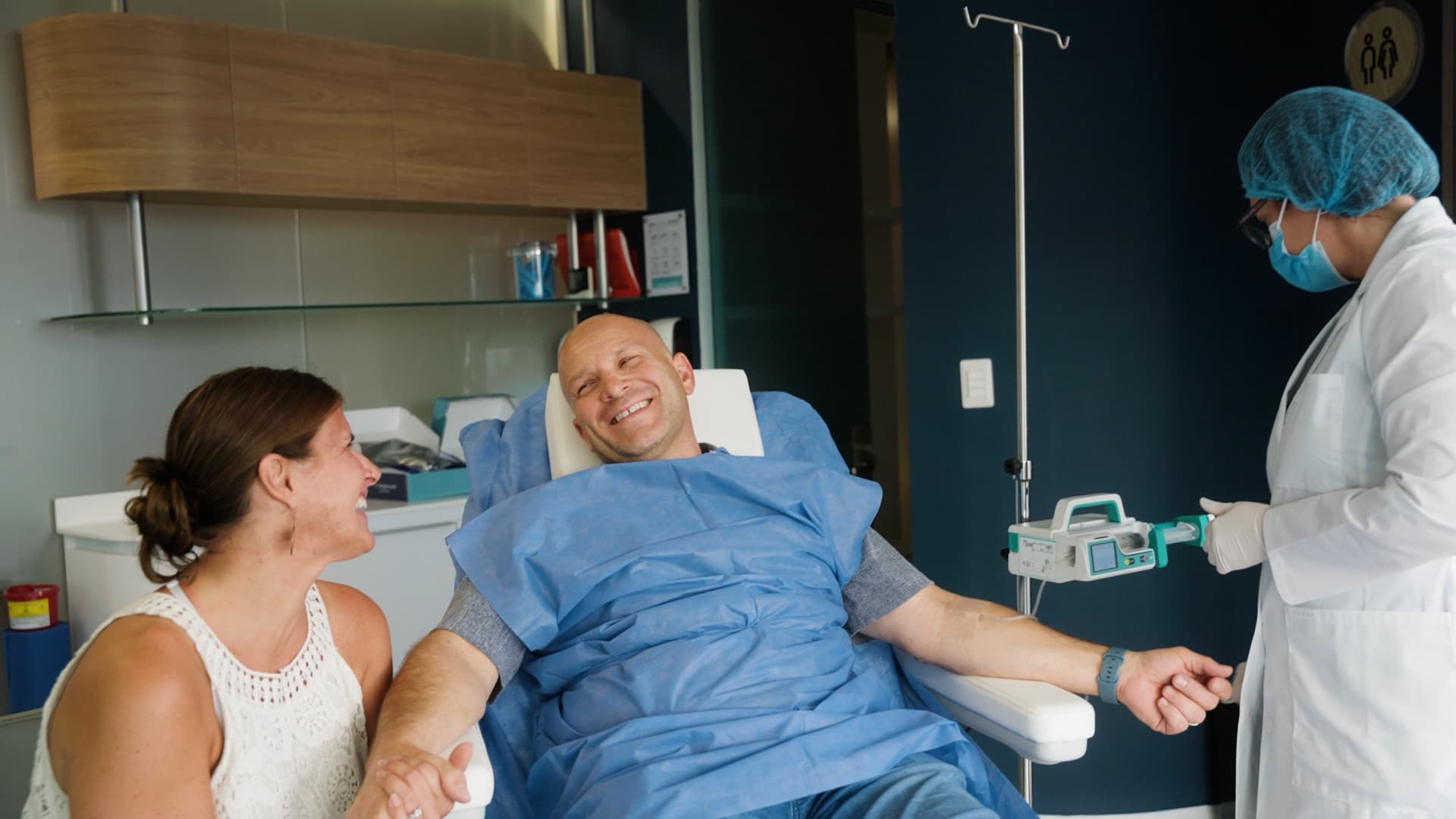 Documentary — Michael smiling during treatment